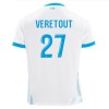 Maillot de Supporter Olympique de Marseille Veretout 27 Domicile 2024-25 Pour Homme